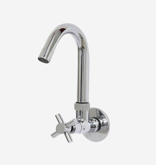 Gold Bell Crosa 2cm Brass Wall Mount Chrome Basin