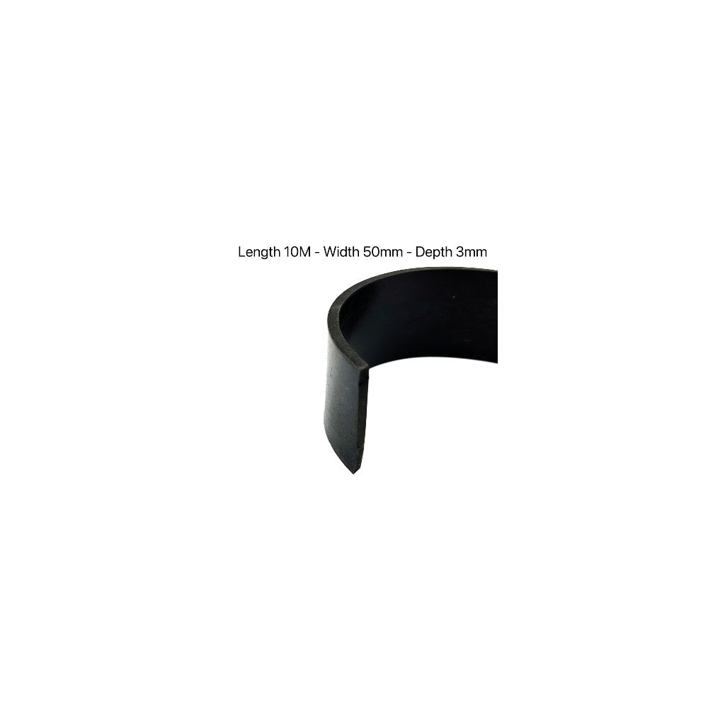 Black Solid Rubber Strip